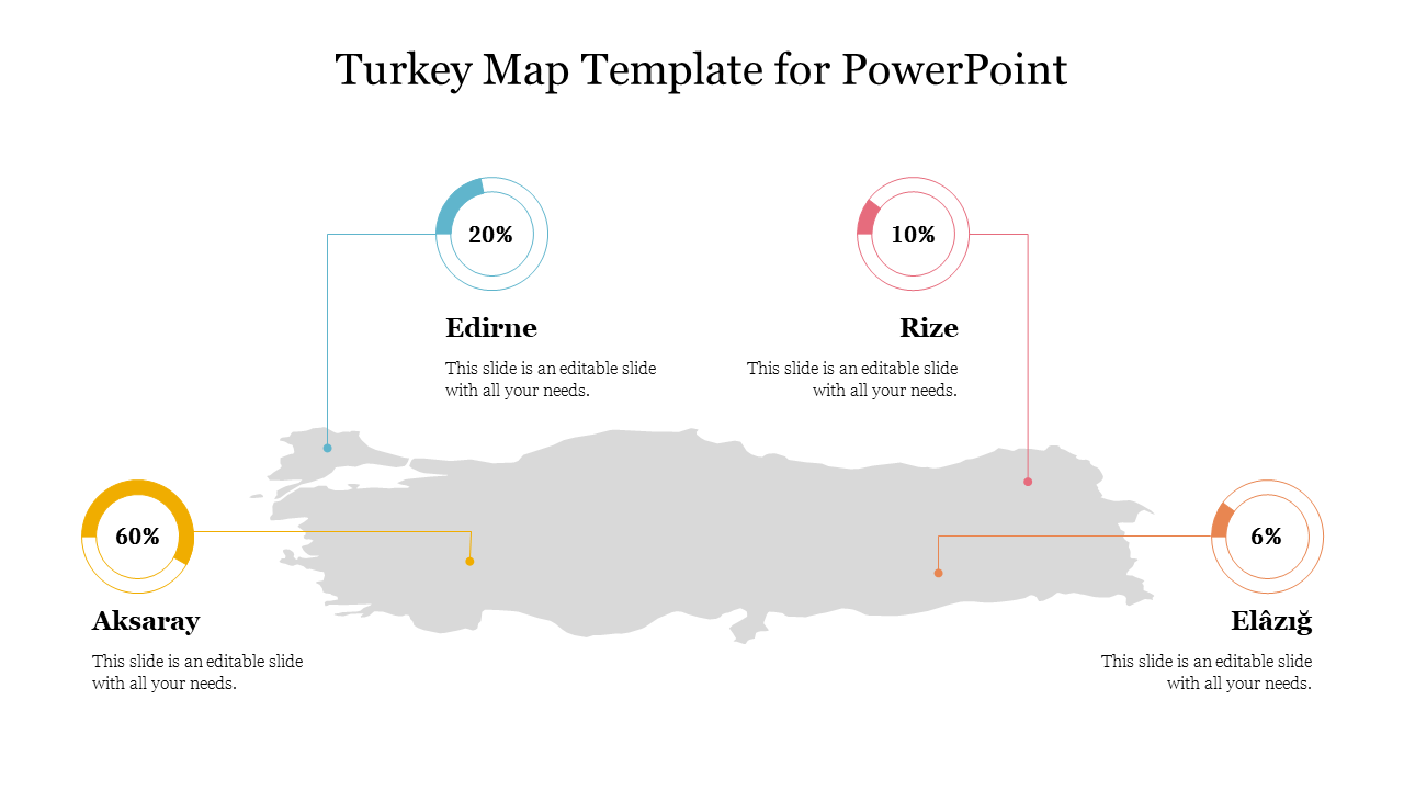 Best Turkey Map Template For PowerPoint Presentation 